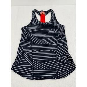 Tommy Hilfiger Navy White Stripe Red Detail‎ Racerback Tank Top Womens Medium